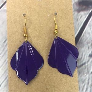 5/$25 Boho purple shell drop dangle earrings